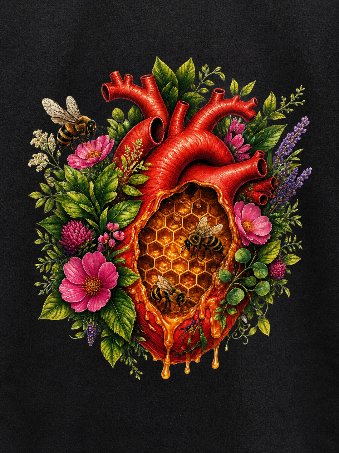 T-shirts Coeur de miel