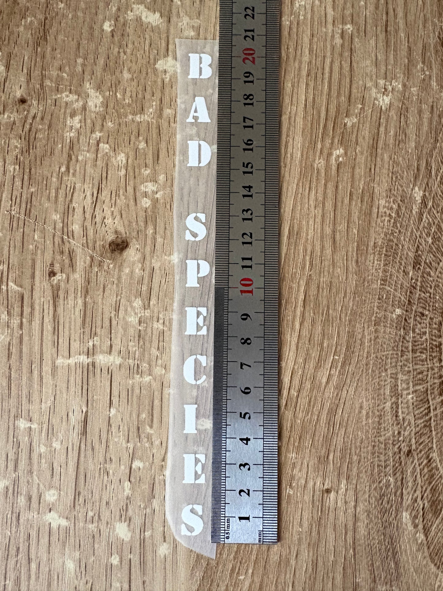 BAD Species vertical blanc ( 20cm )