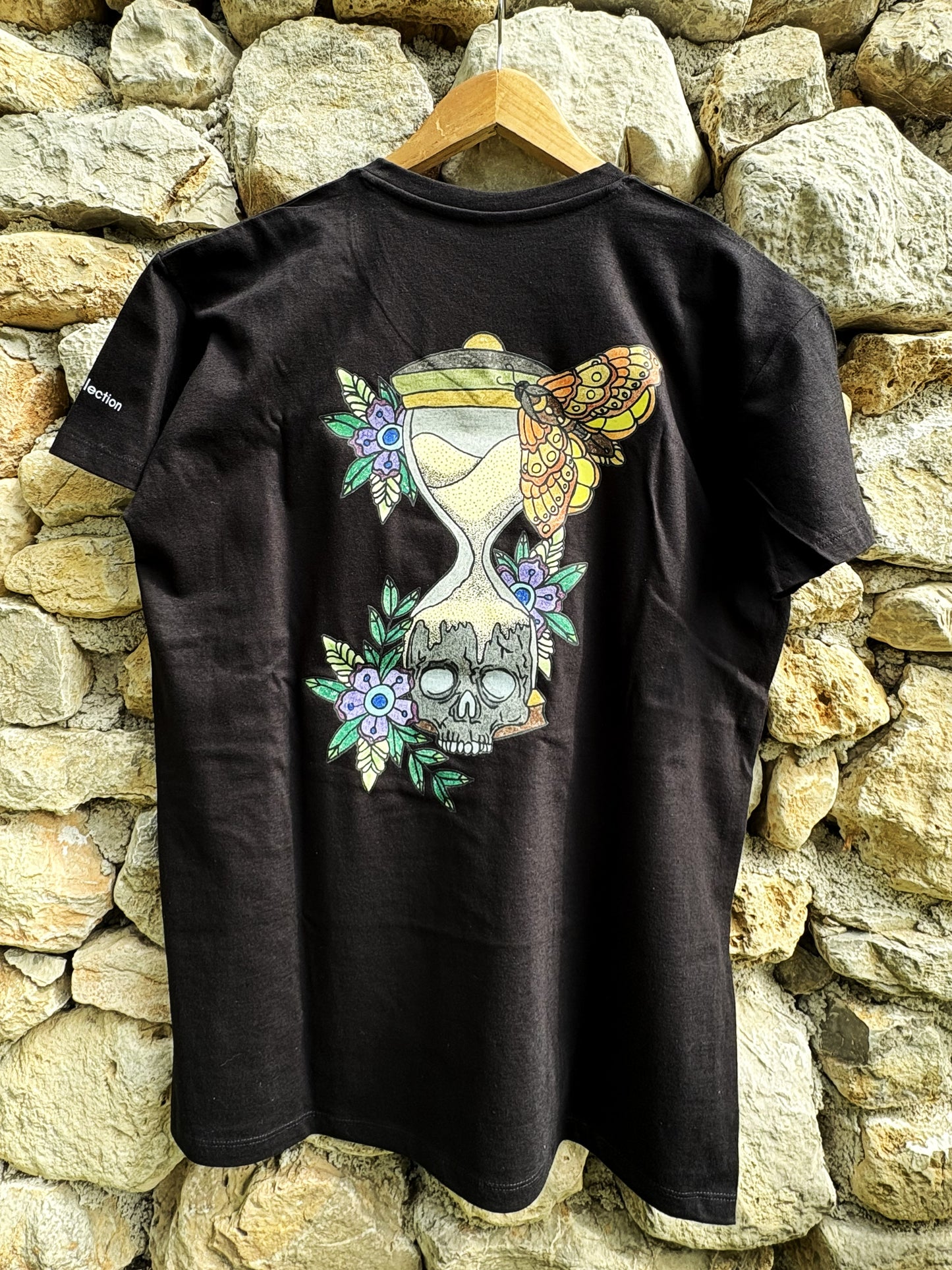 T-shirt Homme Noir manches courtes SABLIER