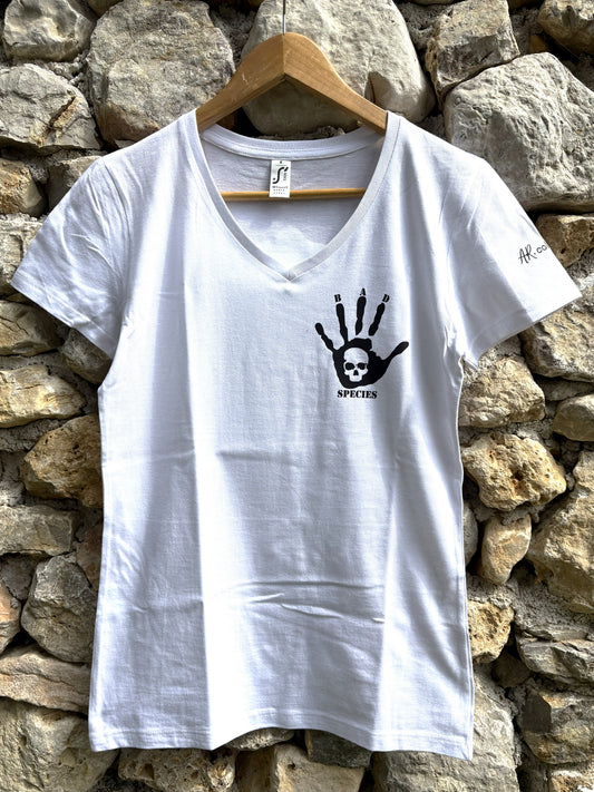 T-shirt Femme Blanc manches courtes SABLIER