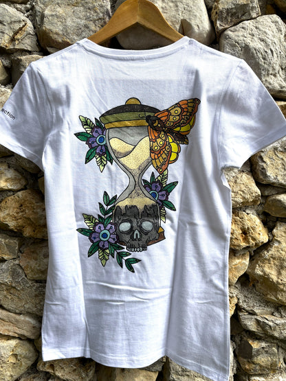 T-shirt Femme Blanc manches courtes SABLIER