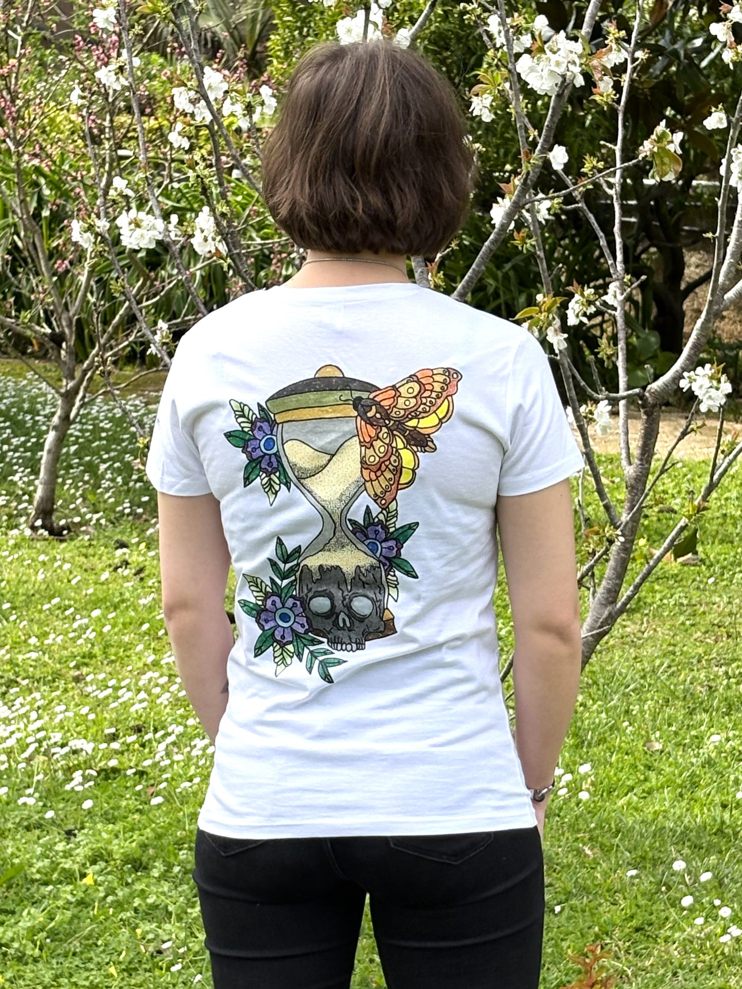 T-shirt Femme Blanc manches courtes SABLIER